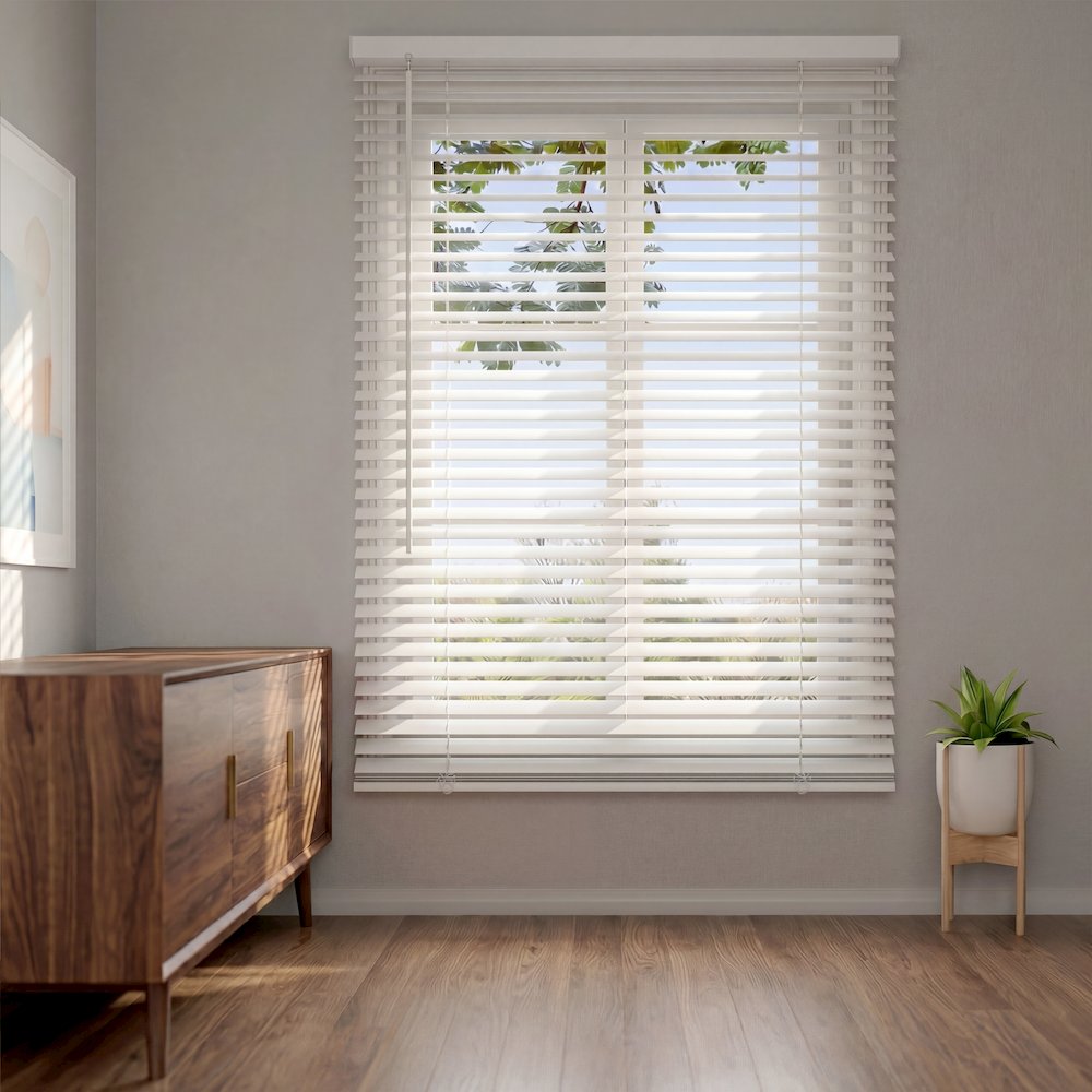 Cordless Mini Blinds, Light Filtering Vinyl Horizontal Window Blinds, 36”Wx48”H. Picture 2