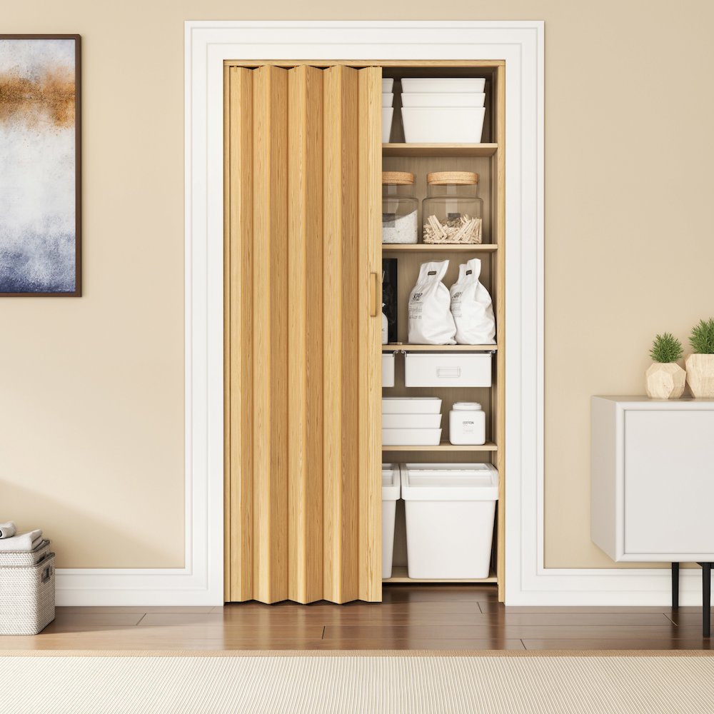 48 W PVC Foldable Accordion Doors or Privacy Room Divider for Internal Use. Picture 6
