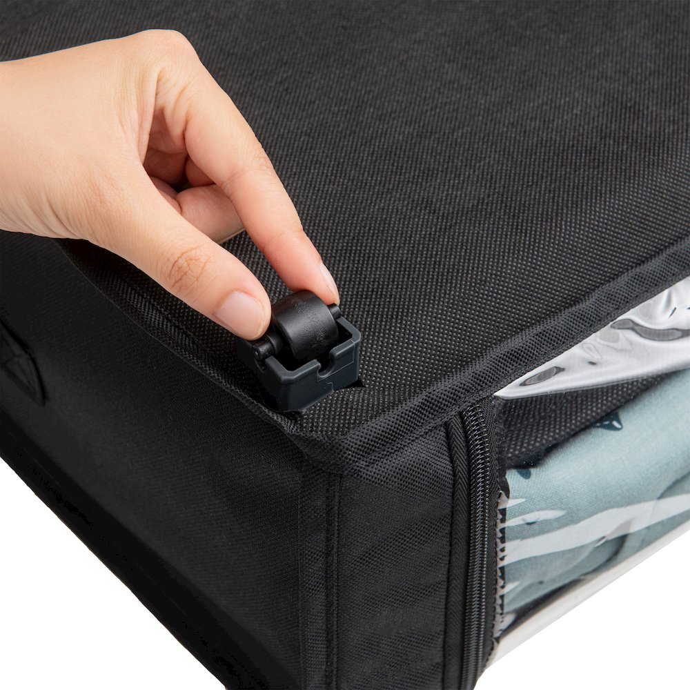 Set of 2 Under-Bed Rolling Storage Container with Transparent Cover. Picture 5