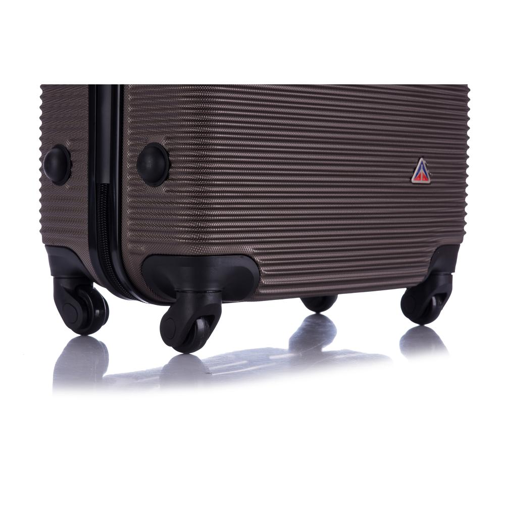 InUSA Royal lightweight hardside spinner 3 piece Set 20", 24", 28" Brown. Picture 10