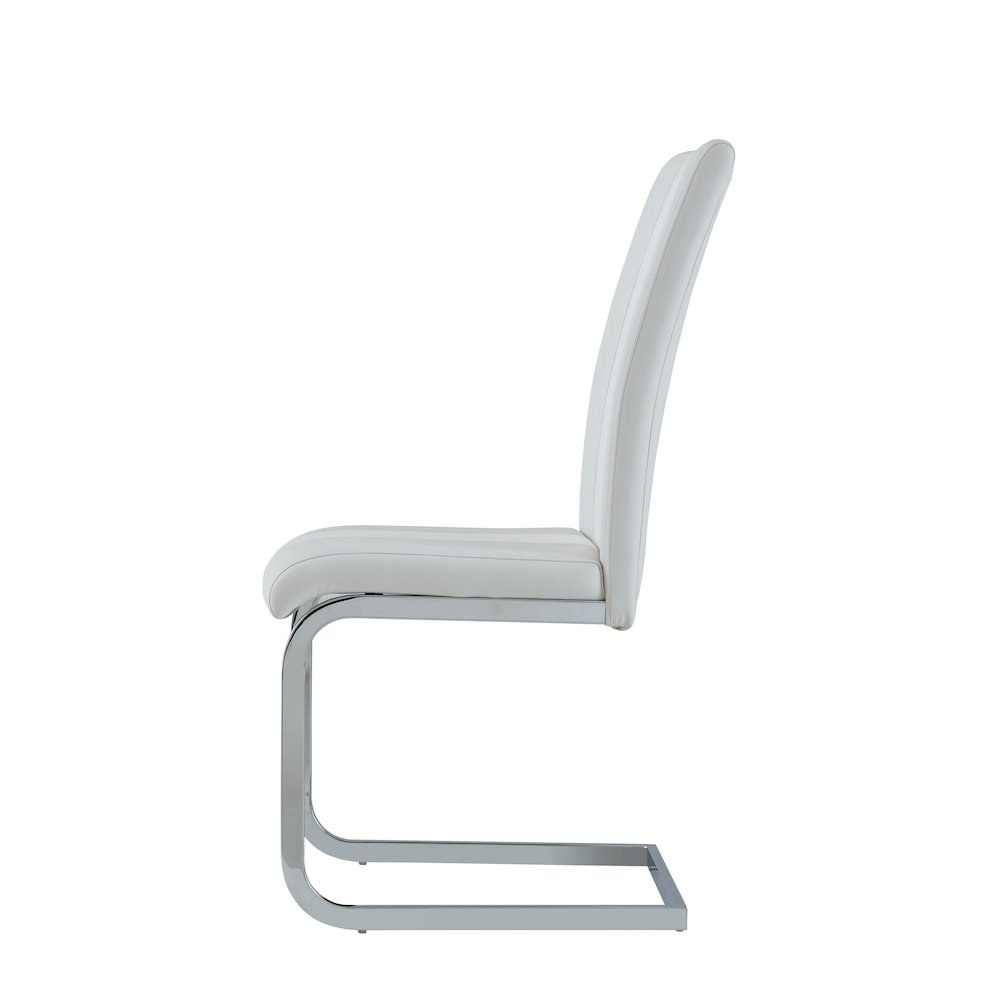 Contemporary Dining Chairs, White. Picture 3