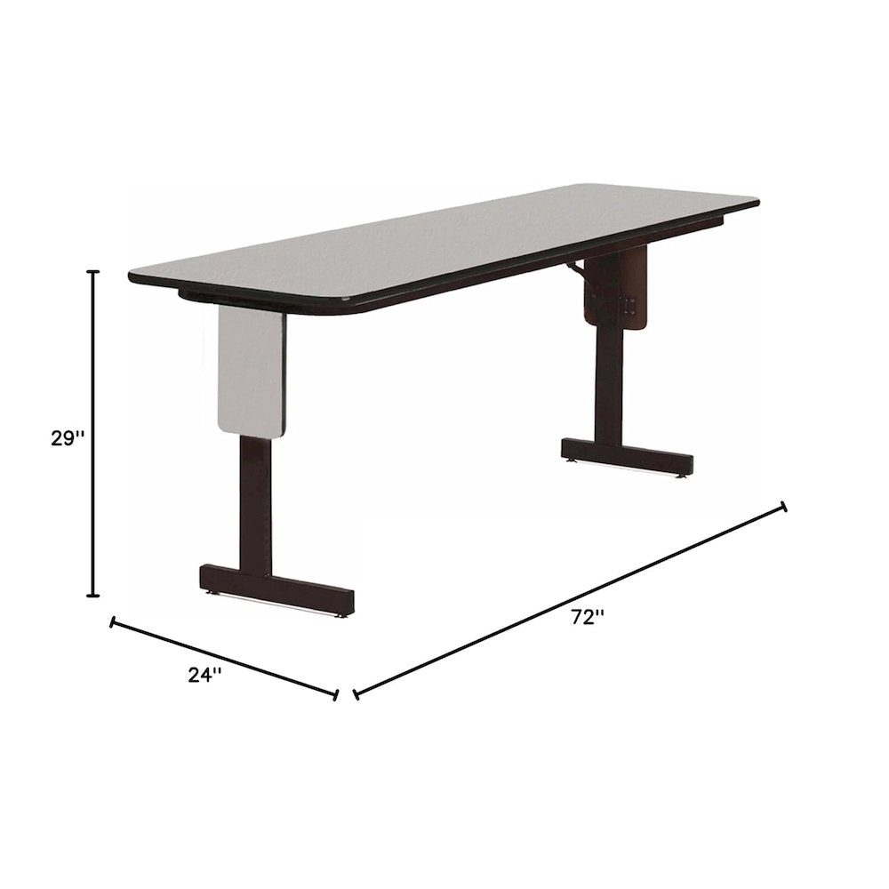 Deluxe High-Pressure Folding Seminar Table with Panel Leg 24x72". Picture 3