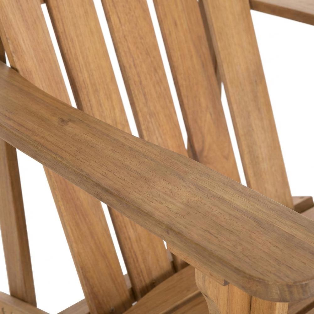 Eucalyptus Adirondack Chair in Finish with Galvanized Steel Hardware. Picture 5
