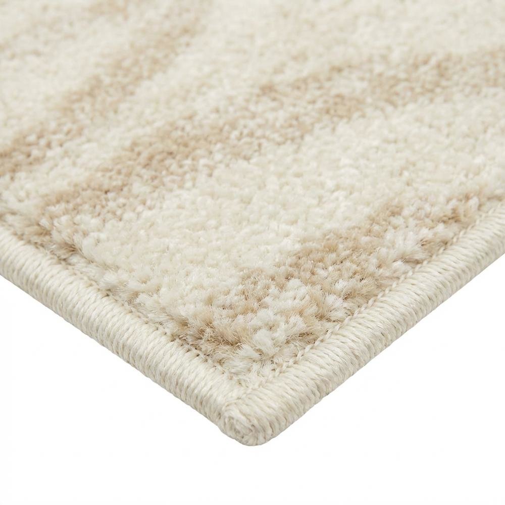 Cream and Champagne Area Rug, Power Loomed, Plush Polypropylene Pile. Picture 6