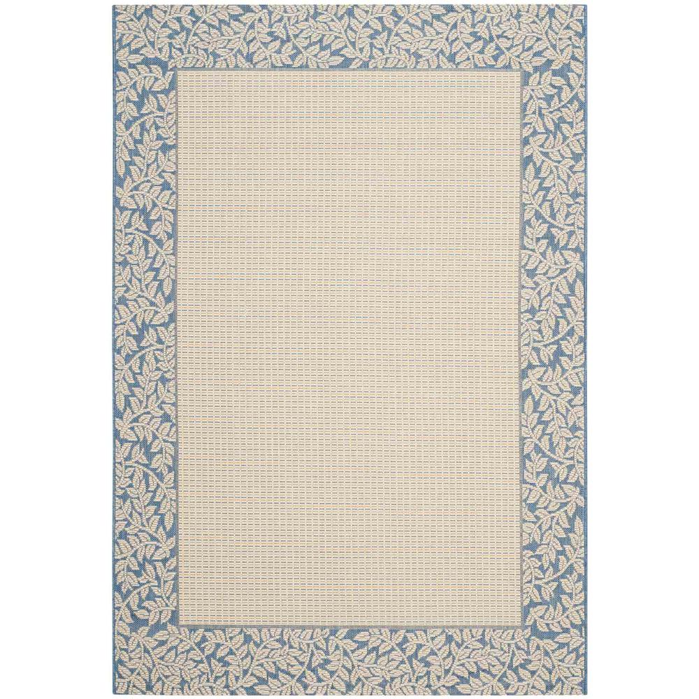 COURTYARD, NATURAL / BLUE, 8' X 11', Area Rug, CY0727-3101-8. Picture 1