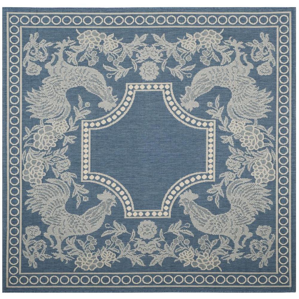 COURTYARD, BLUE / NATURAL, 8' X 11', Area Rug, CY3305-3103-8. Picture 1