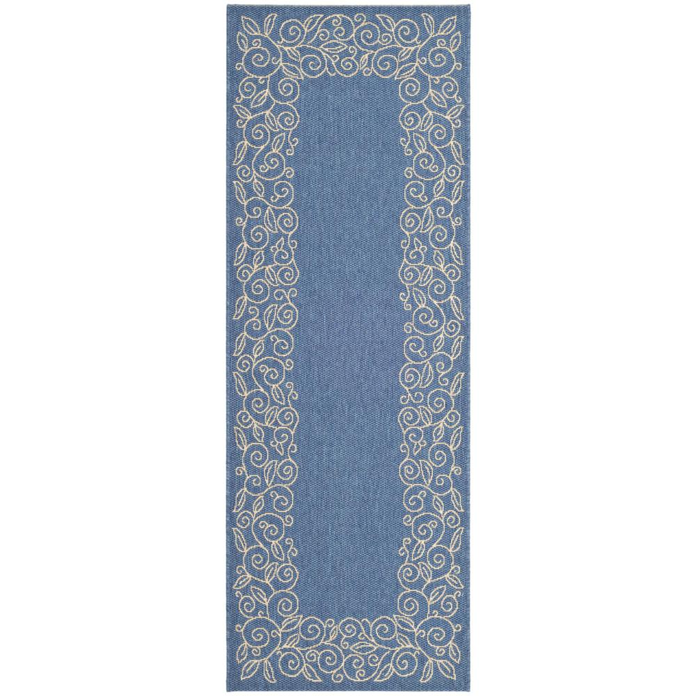 COURTYARD, BLUE / BEIGE, 8' X 11', Area Rug, CY5139C-8. Picture 1