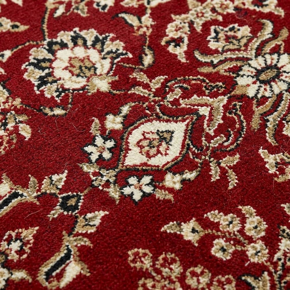 Red/Black Area Rug with Power Loomed Polypropylene Pile and Jute Backing. Picture 5