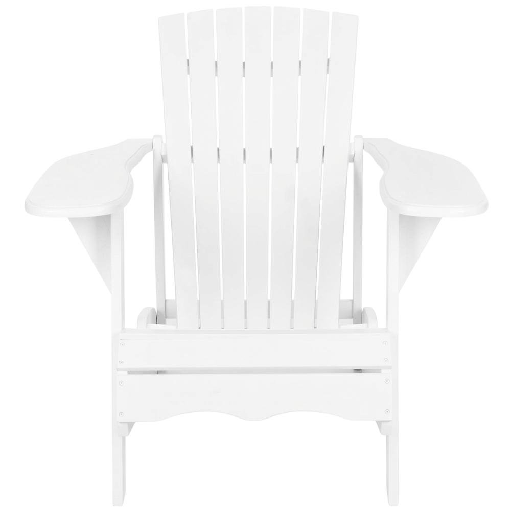 White Acacia Adirondack Chair With Galvanized Steel Hardware And Stain Finish. Picture 4