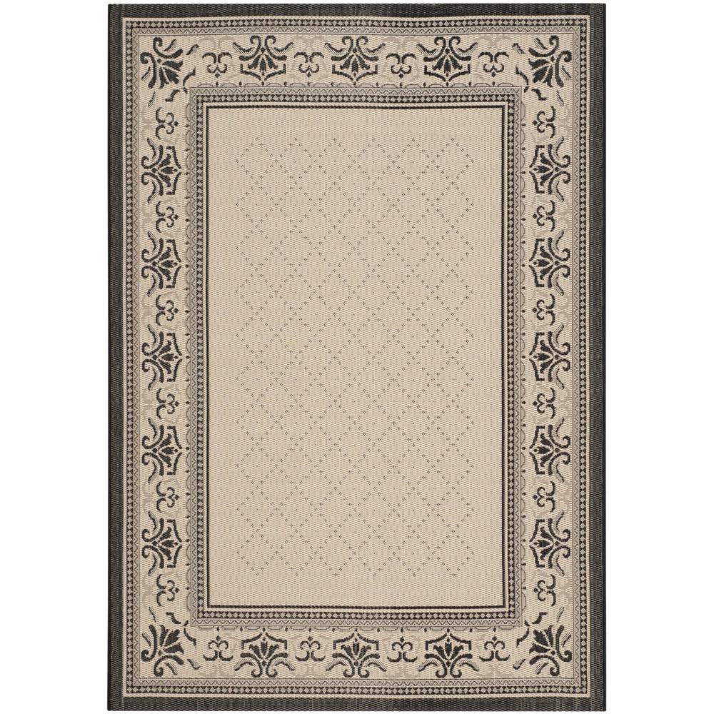 COURTYARD, SAND / BLACK, 8' X 11', Area Rug, CY0901-3901-8. Picture 1