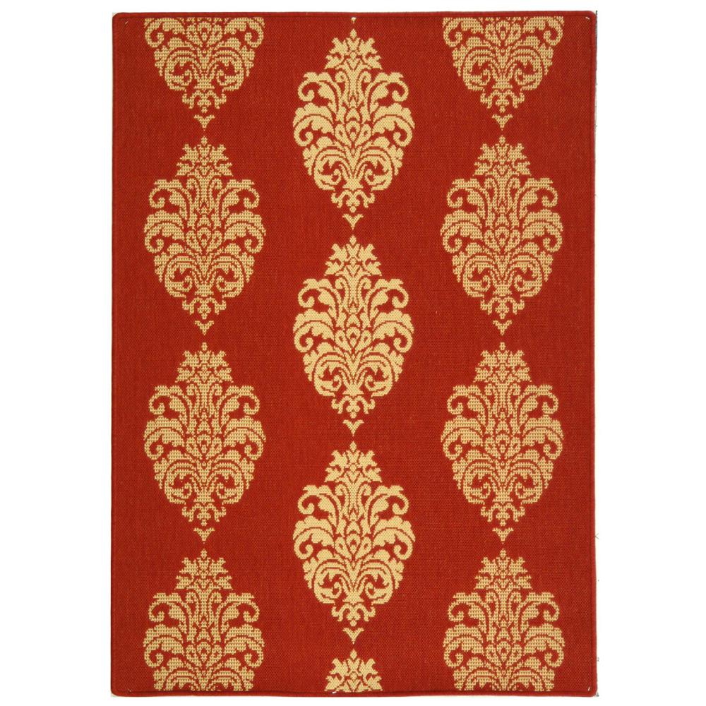 COURTYARD, RED / NATURAL, 8' X 11', Area Rug, CY2720-3707-8. Picture 1