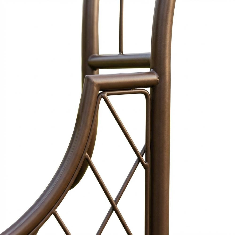 Rustic Brown Outdoor Lounge Chair With Powder Coating Finish And Iron Frame. Picture 6