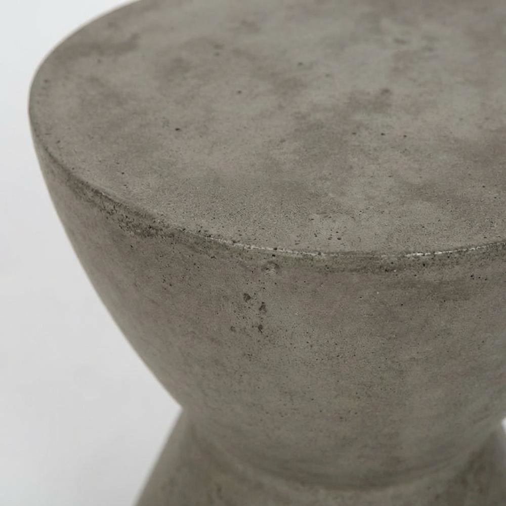 Contemporary Concrete Round Accent Table for Indoor/Outdoor Use. Picture 6