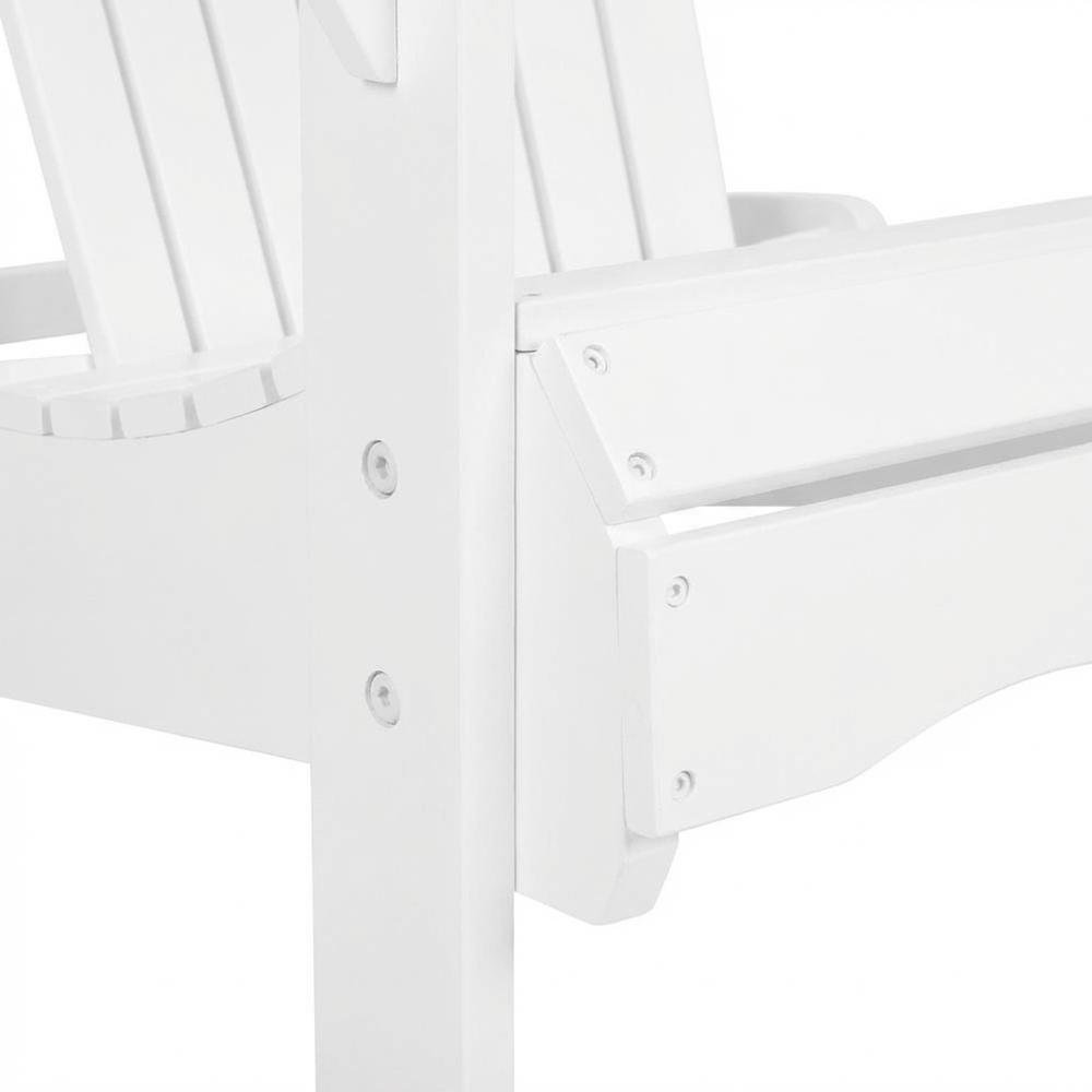 White Acacia Adirondack Chair With Galvanized Steel Hardware And Stain Finish. Picture 6