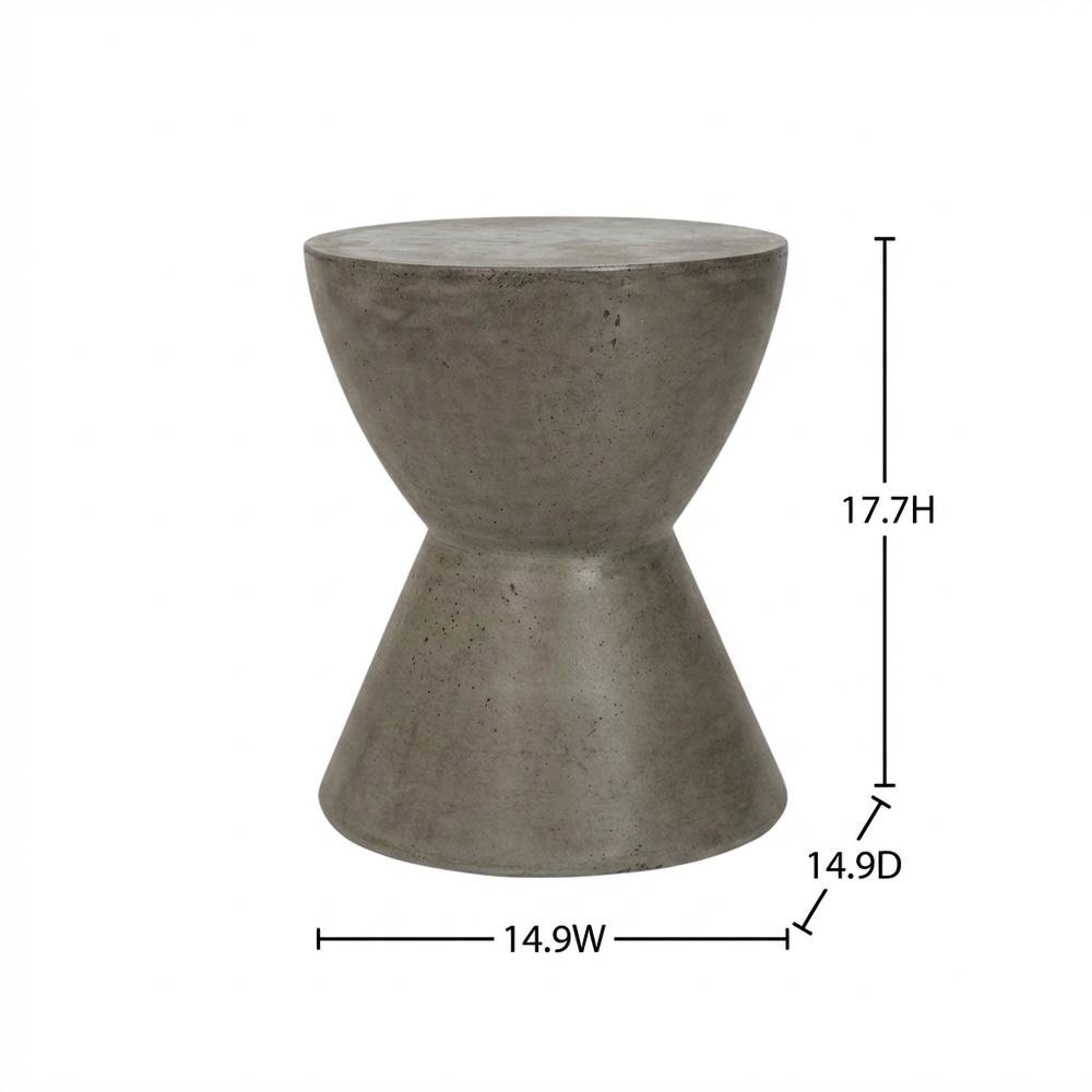 Contemporary Concrete Round Accent Table for Indoor/Outdoor Use. Picture 7