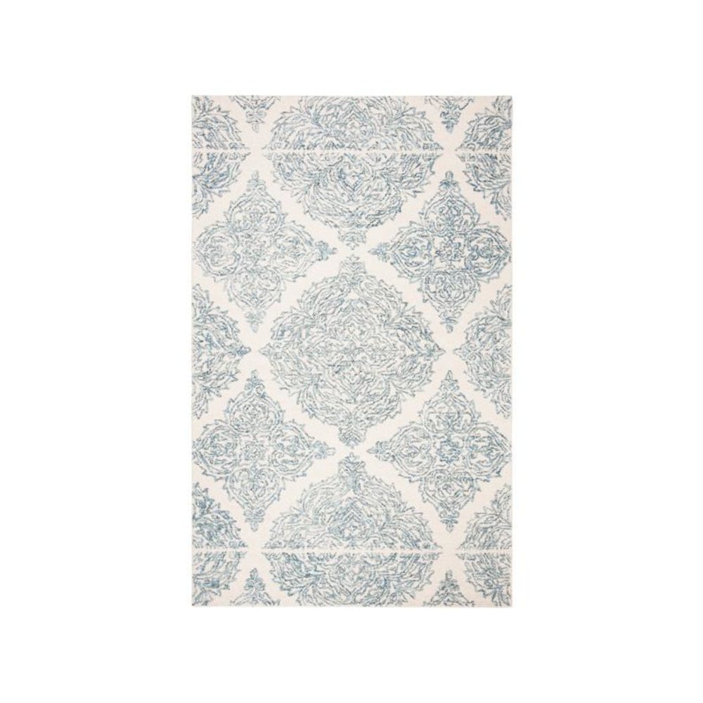 Abstract, IVORY / BLUE, 4' X 6', Area Rug, ABT346M-4. Picture 1