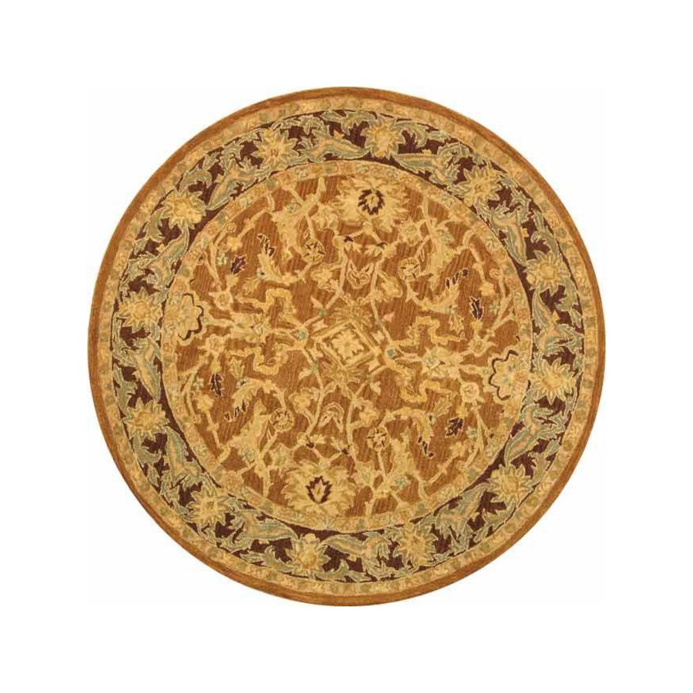 ANATOLIA, BROWN / PLUM, 6' X 6' Round, Area Rug. Picture 1