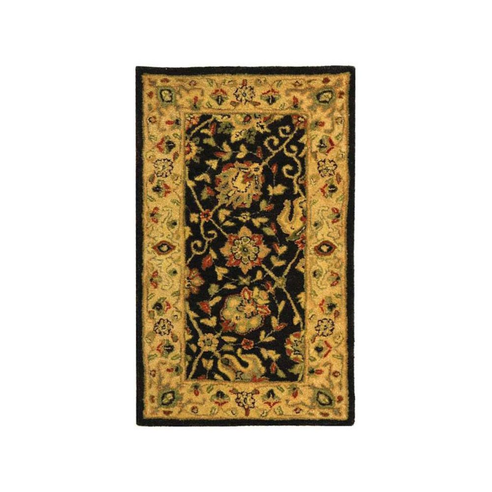 ANTIQUITY, BLACK, 2'-3" X 12', Area Rug, AT21B-212. Picture 1