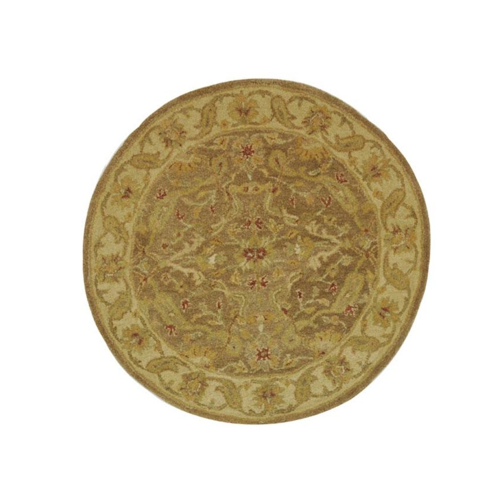 ANTIQUITY, BROWN / GOLD, 6' X 6' Round, Area Rug. Picture 1