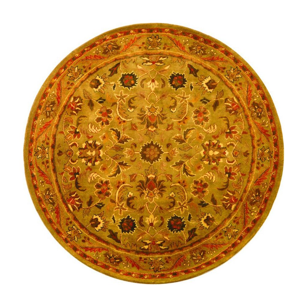 ANTIQUITY, OLIVE / GOLD, 8' X 8' Round, Area Rug. Picture 1