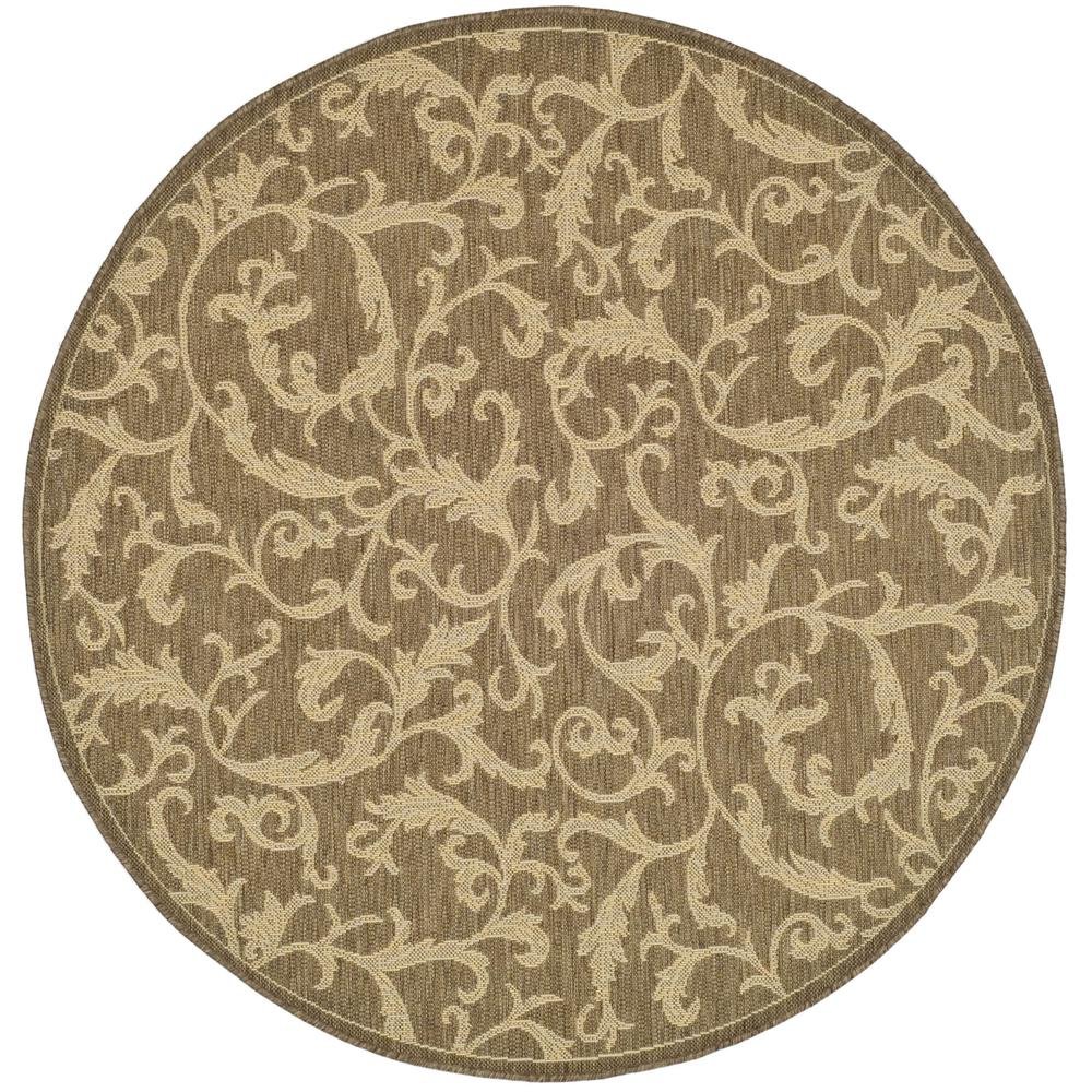COURTYARD, BROWN / NATURAL, 5'-3" X 5'-3" Round, Area Rug, CY2653-3009-5R. Picture 2