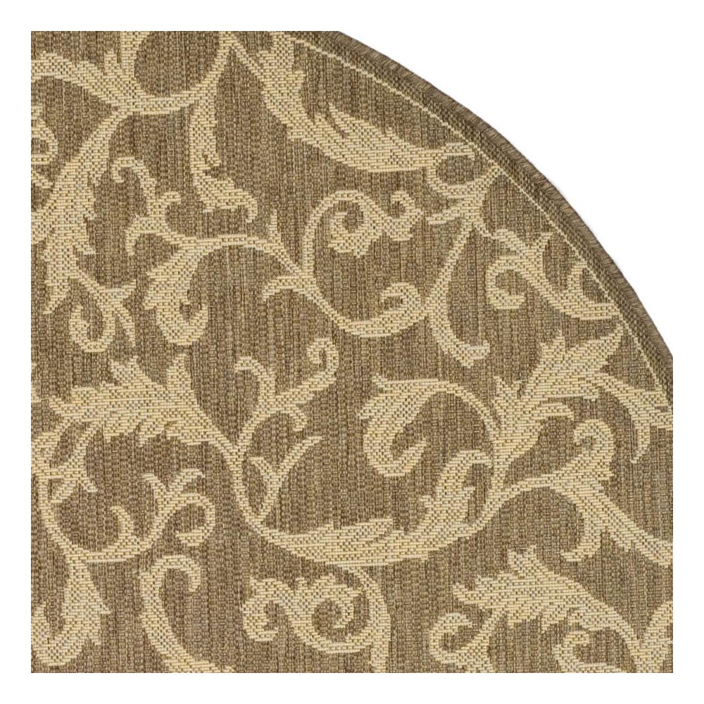 COURTYARD, BROWN / NATURAL, 5'-3" X 5'-3" Round, Area Rug, CY2653-3009-5R. Picture 4