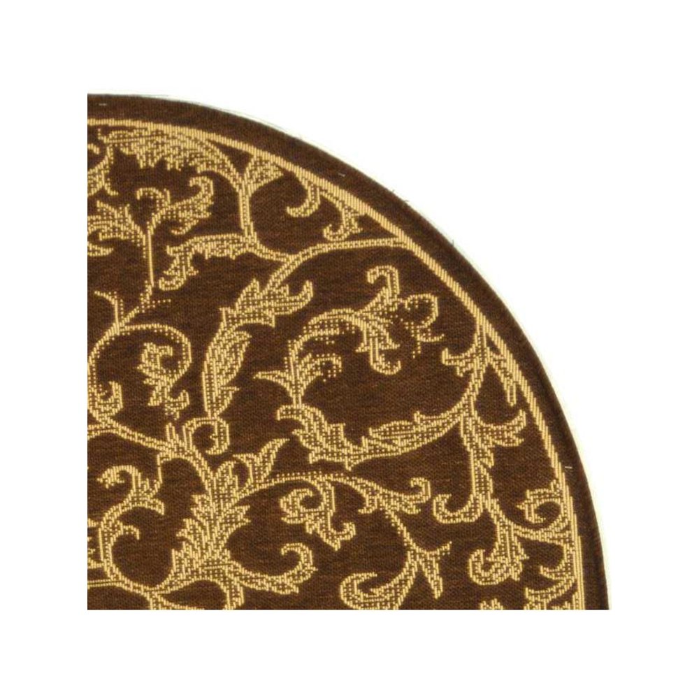 COURTYARD, BROWN / NATURAL, 5'-3" X 5'-3" Round, Area Rug, CY2653-3009-5R. Picture 5