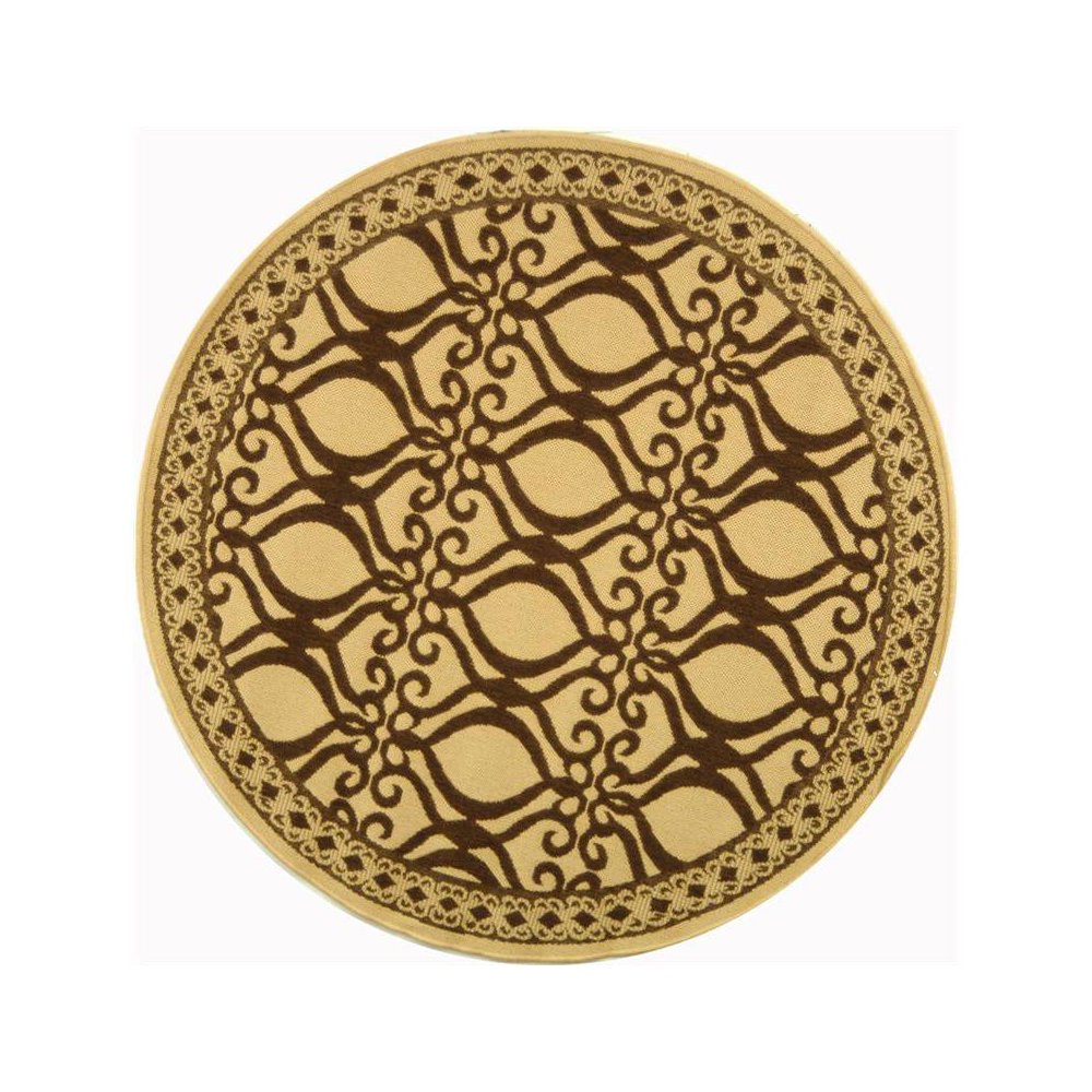 COURTYARD, NATURAL / BROWN, 5'-3" X 5'-3" Round, Area Rug, CY3040-3001-5R. Picture 1