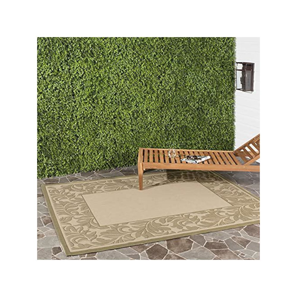 COURTYARD, NATURAL / OLIVE, 4' X 5'-7", Area Rug, CY2666-1E01-4. Picture 1