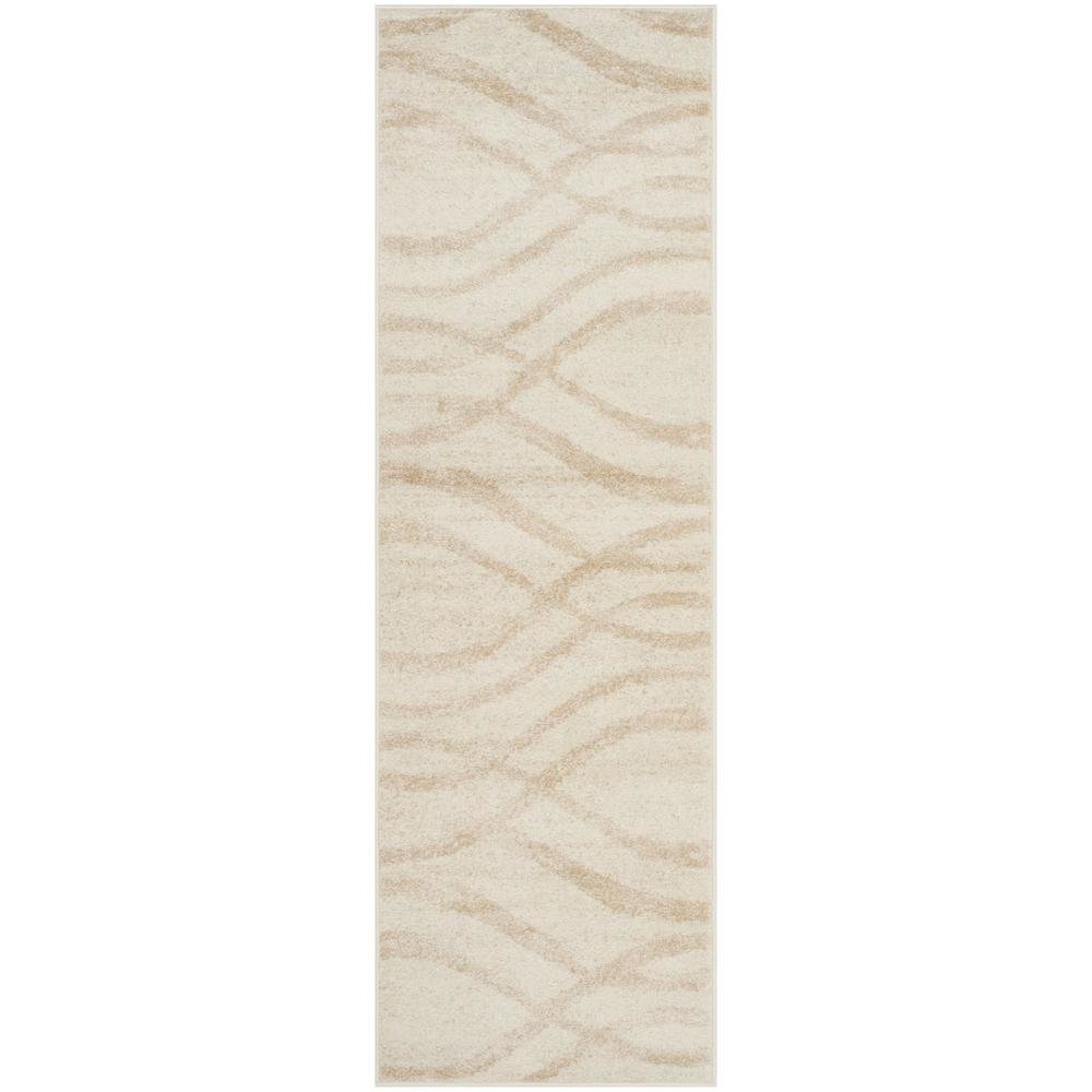 Cream and Champagne Area Rug, Power Loomed, Plush Polypropylene Pile. Picture 1