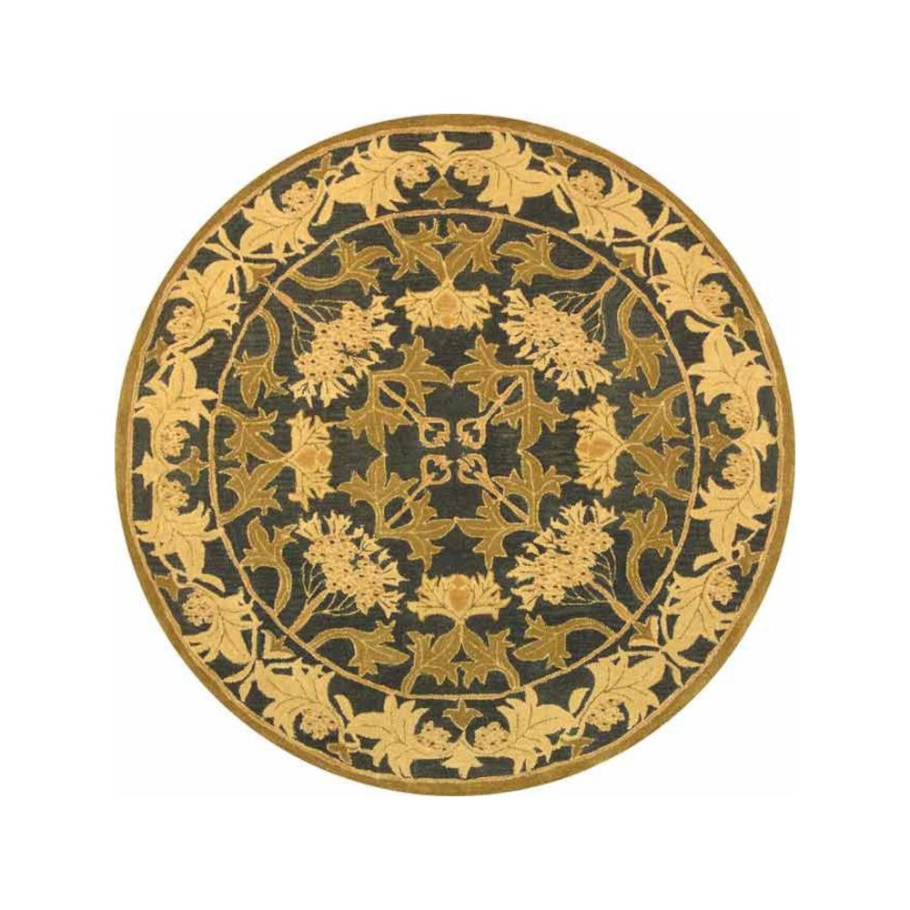 ANATOLIA, NAVY / SAGE, 8' X 8' Round, Area Rug. Picture 1
