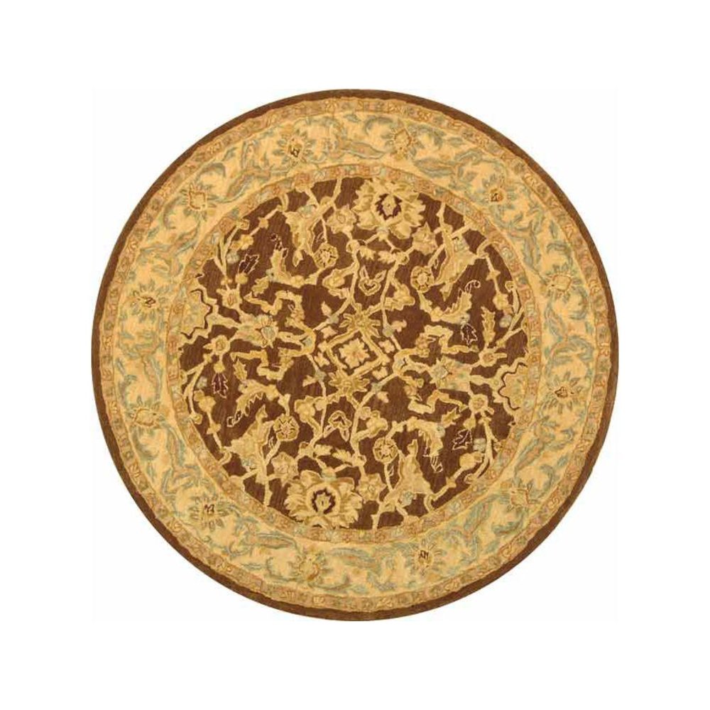ANATOLIA, BROWN / TAN, 8' X 8' Round, Area Rug. Picture 1