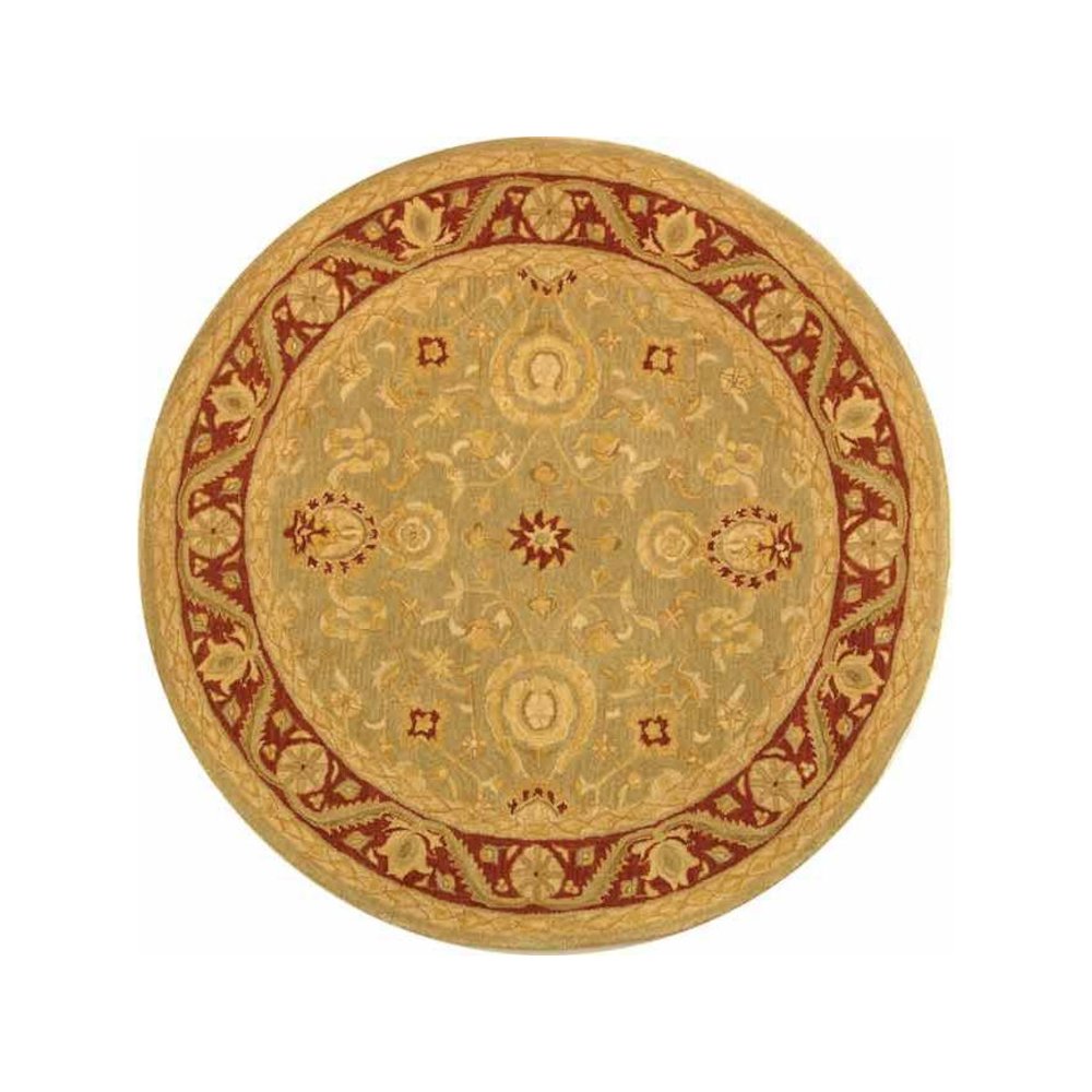 ANATOLIA, LIGHT GREEN / RED, 8' X 8' Round, Area Rug. Picture 1