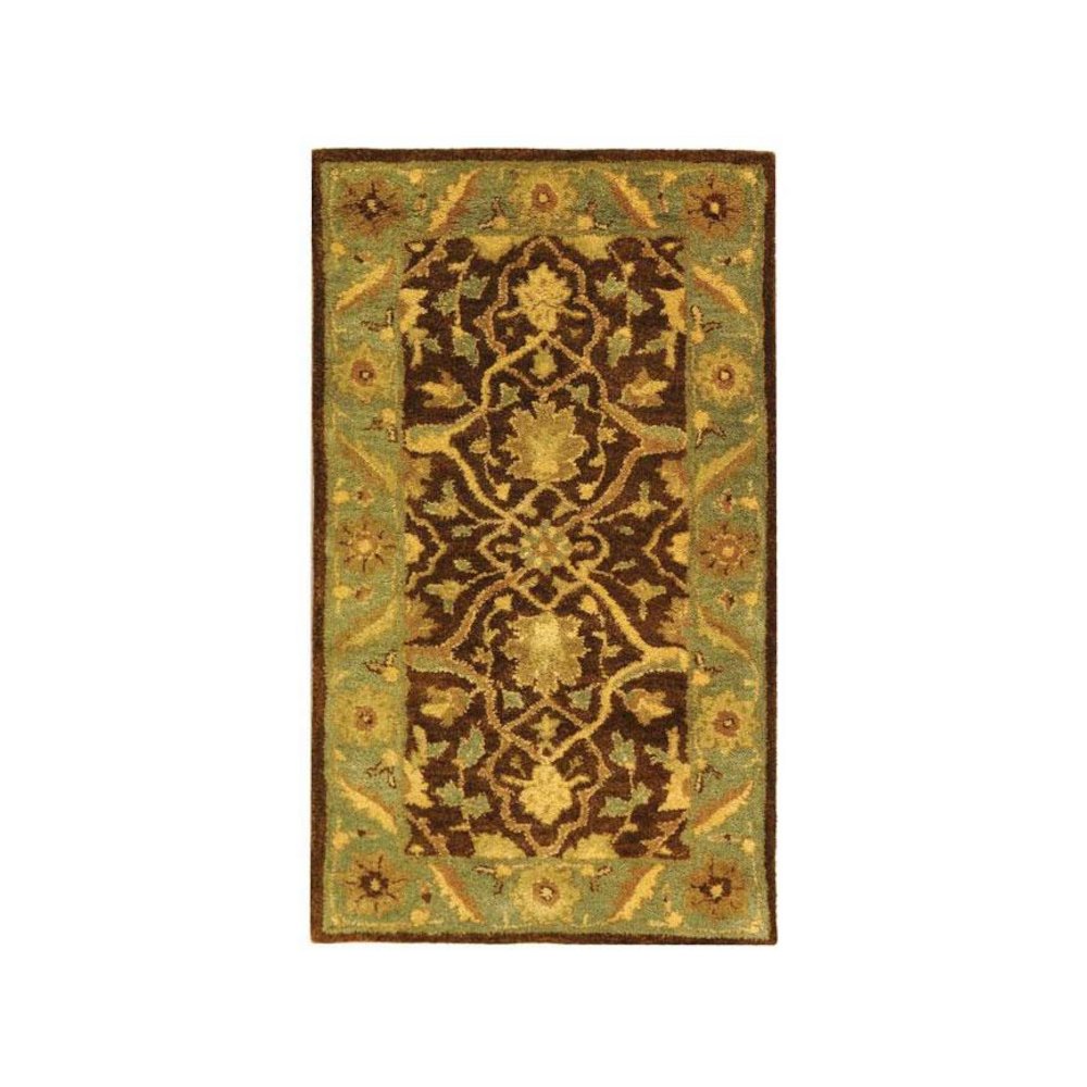 ANTIQUITY, BROWN / GREEN, 2'-3" X 4', Area Rug, AT14F-24. Picture 1