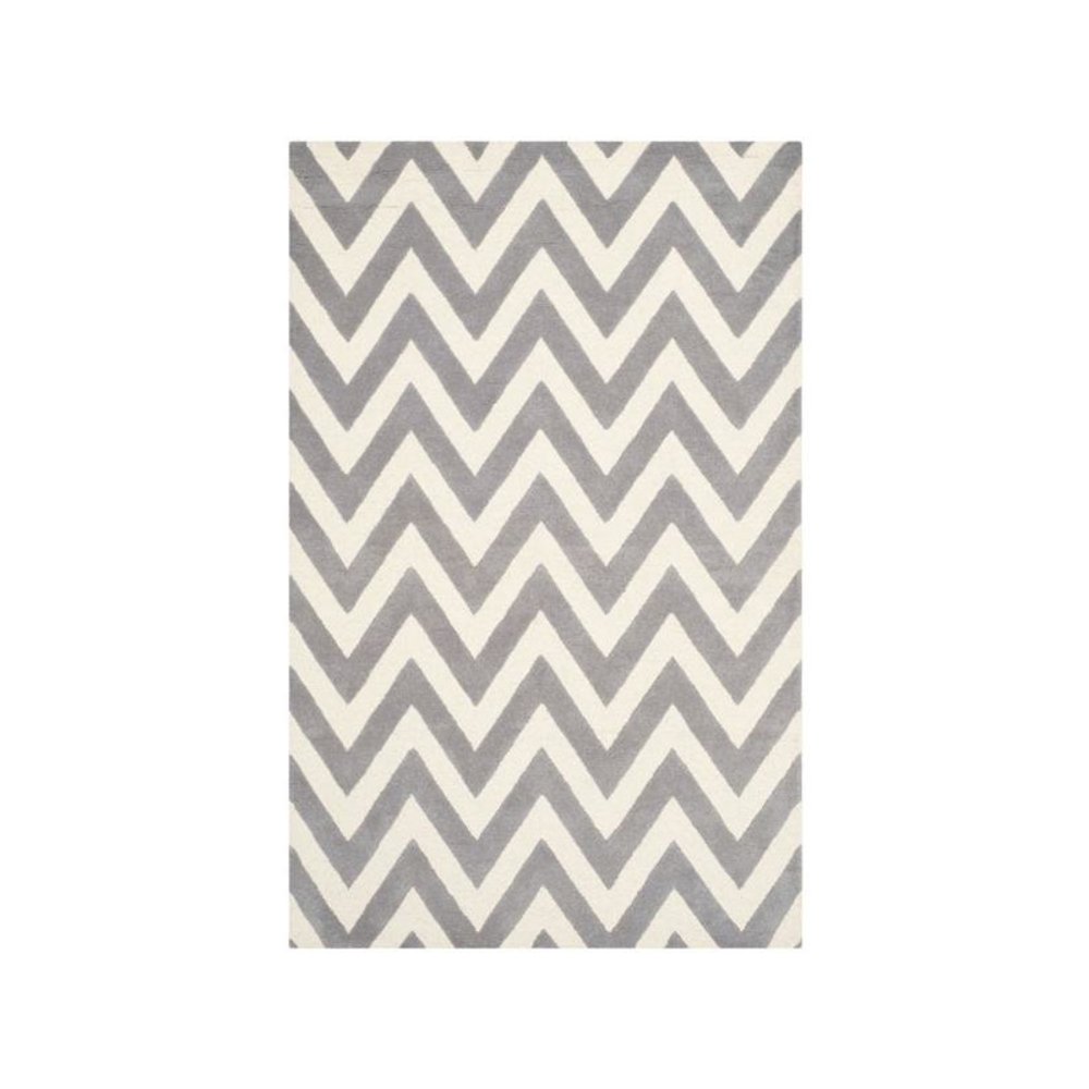 CAMBRIDGE, SILVER / IVORY, 6' X 9', Area Rug, CAM139D-6. Picture 1