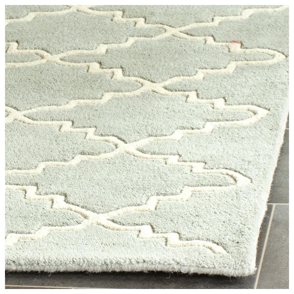 CHATHAM, LIGHT BLUE / IVORY, 2'-3" X 9', Area Rug. Picture 1