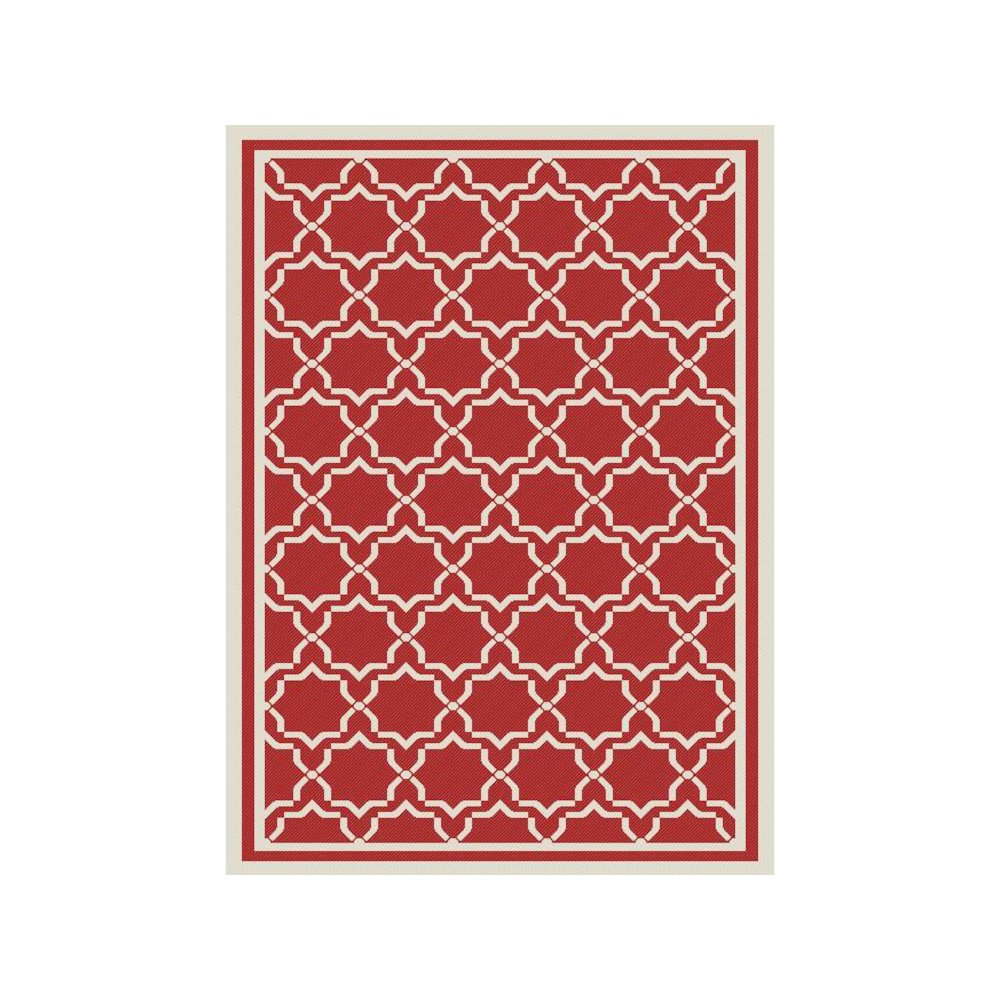 COURTYARD, RED / BONE, 8' X 11', Area Rug, CY6916-248-8. Picture 1