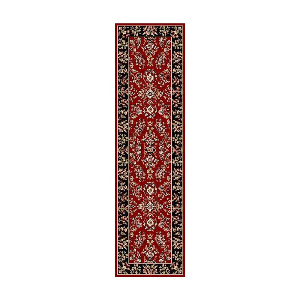LYNDHURST, RED / BLACK, 2'-3" X 8', Area Rug, LNH331B-28. Picture 1