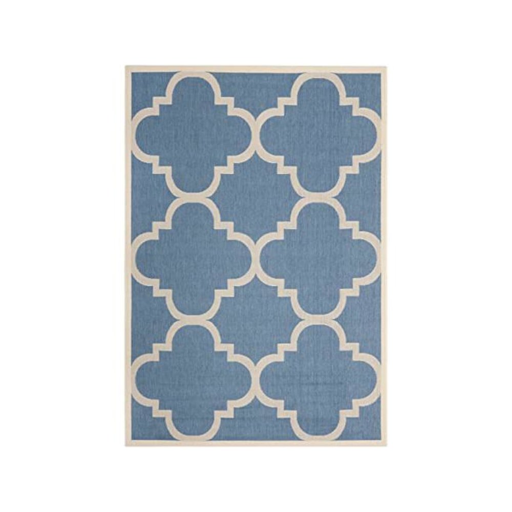COURTYARD, BLUE / BEIGE, 6'-7" X 9'-6", Area Rug, CY6243-243-6. Picture 1