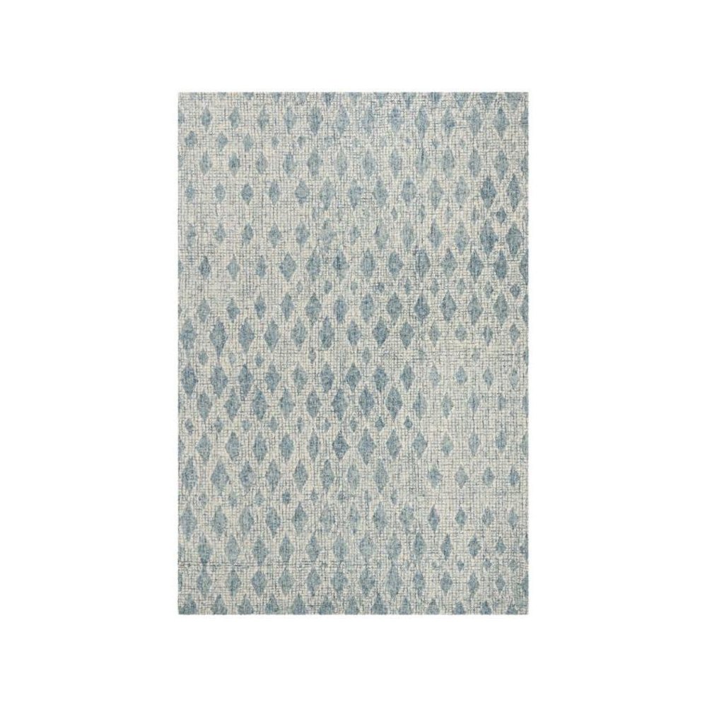 Abstract, IVORY / BLUE, 6' X 6' Round, Area Rug, ABT206A-6R. Picture 1