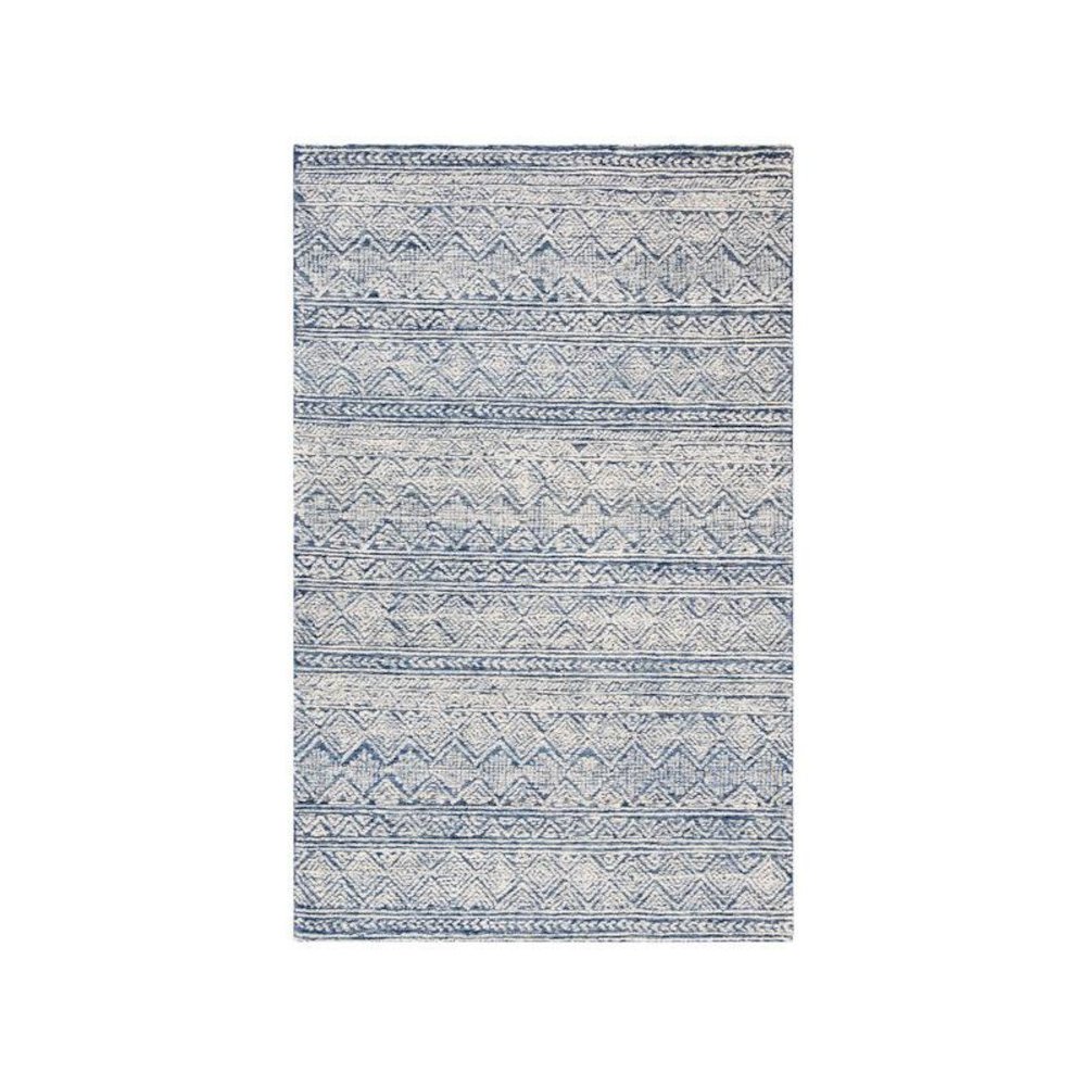 Abstract, BLUE / IVORY, 6' X 6' Round, Area Rug, ABT343N-6R. Picture 1