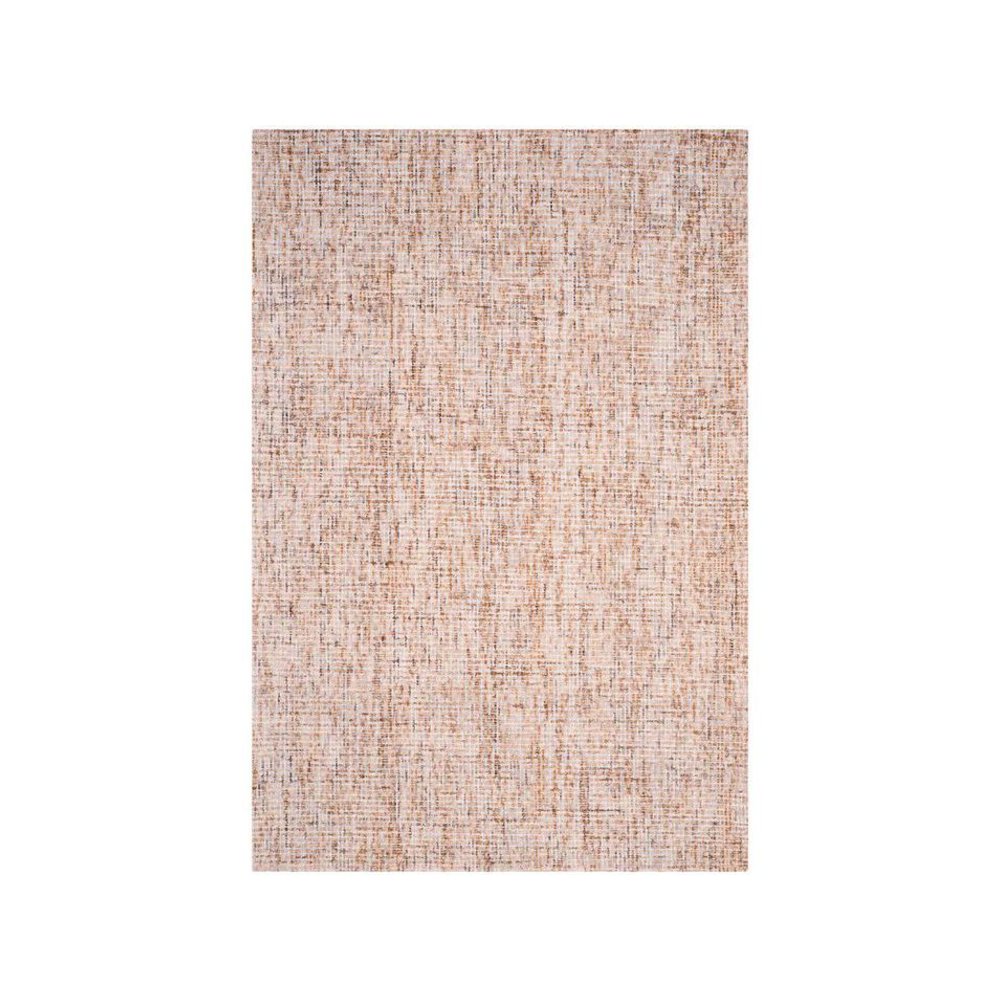 Abstract, BEIGE / RUST, 6' X 6' Round, Area Rug. Picture 1