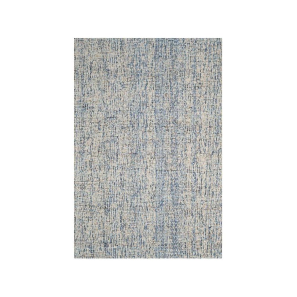 Abstract, DARK BLUE / RUST, 6' X 6' Round, Area Rug. Picture 1