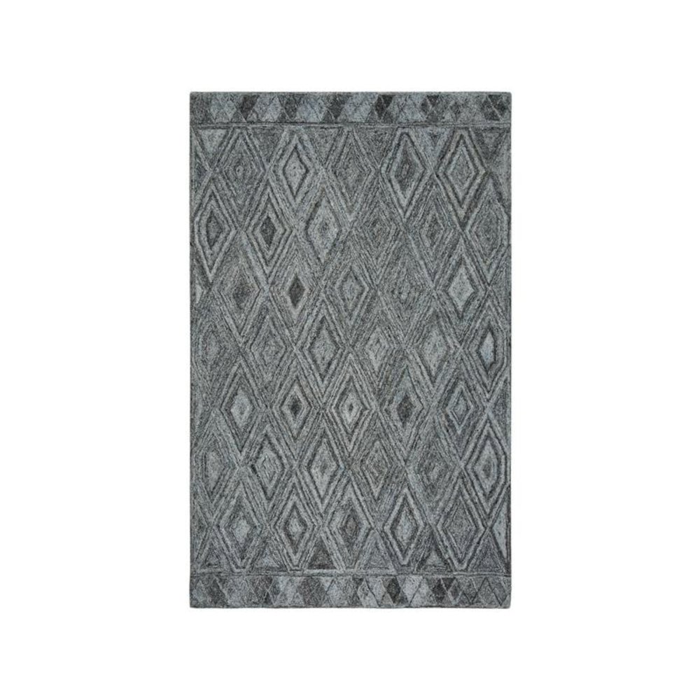 Abstract, BLUE / BLACK, 6' X 9', Area Rug, ABT618M-6. Picture 1