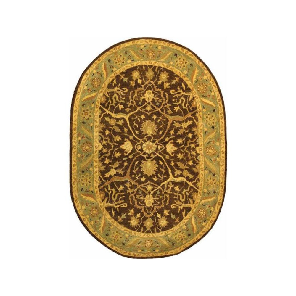 ANTIQUITY, BROWN / GREEN, 8' X 8' Round, Area Rug, AT14F-8R. Picture 1