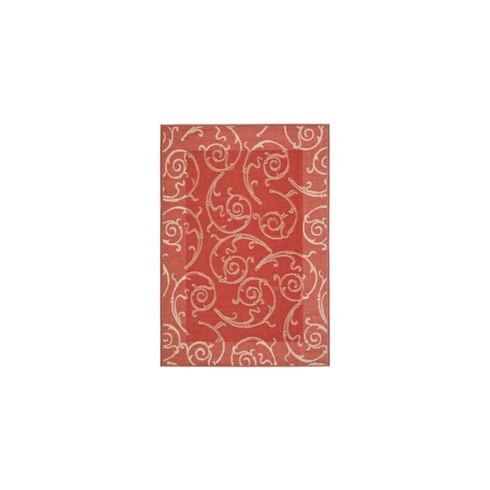 COURTYARD, RED / NATURAL, 9' X 12', Area Rug, CY2665-3707-9. Picture 1