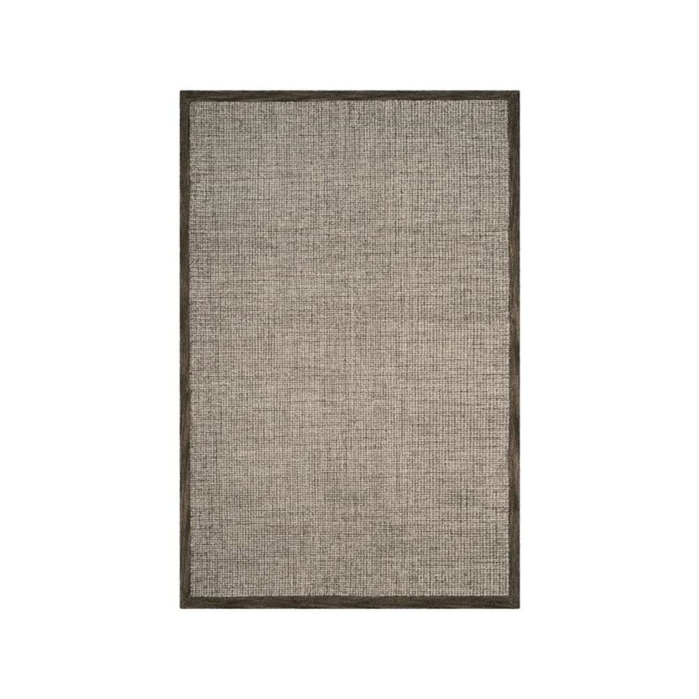 Abstract, BROWN / IVORY, 6' X 6' Square, Area Rug. Picture 1