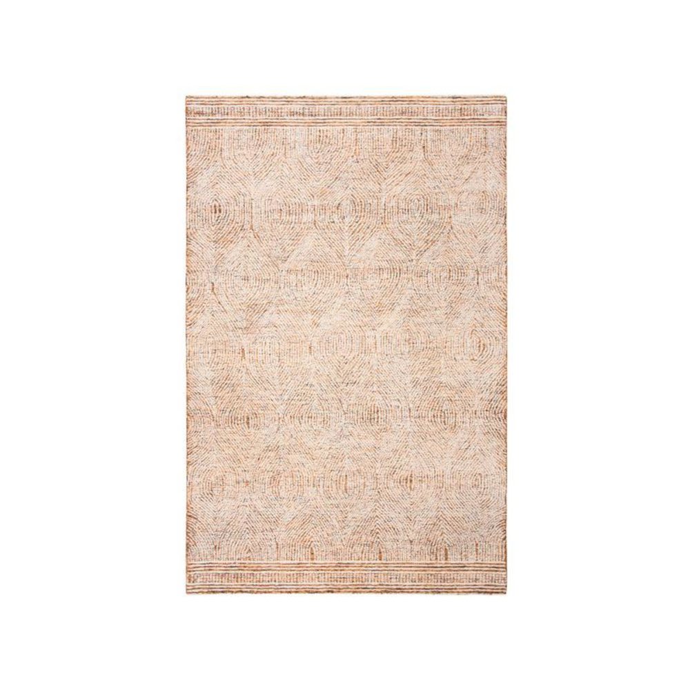 Abstract, IVORY / RUST, 6' X 6' Square, Area Rug. Picture 1