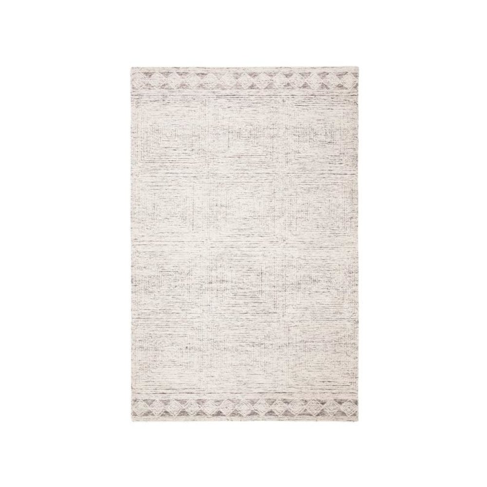 Abstract, IVORY / GREY, 6' X 6' Square, Area Rug, ABT349F-6SQ. Picture 1