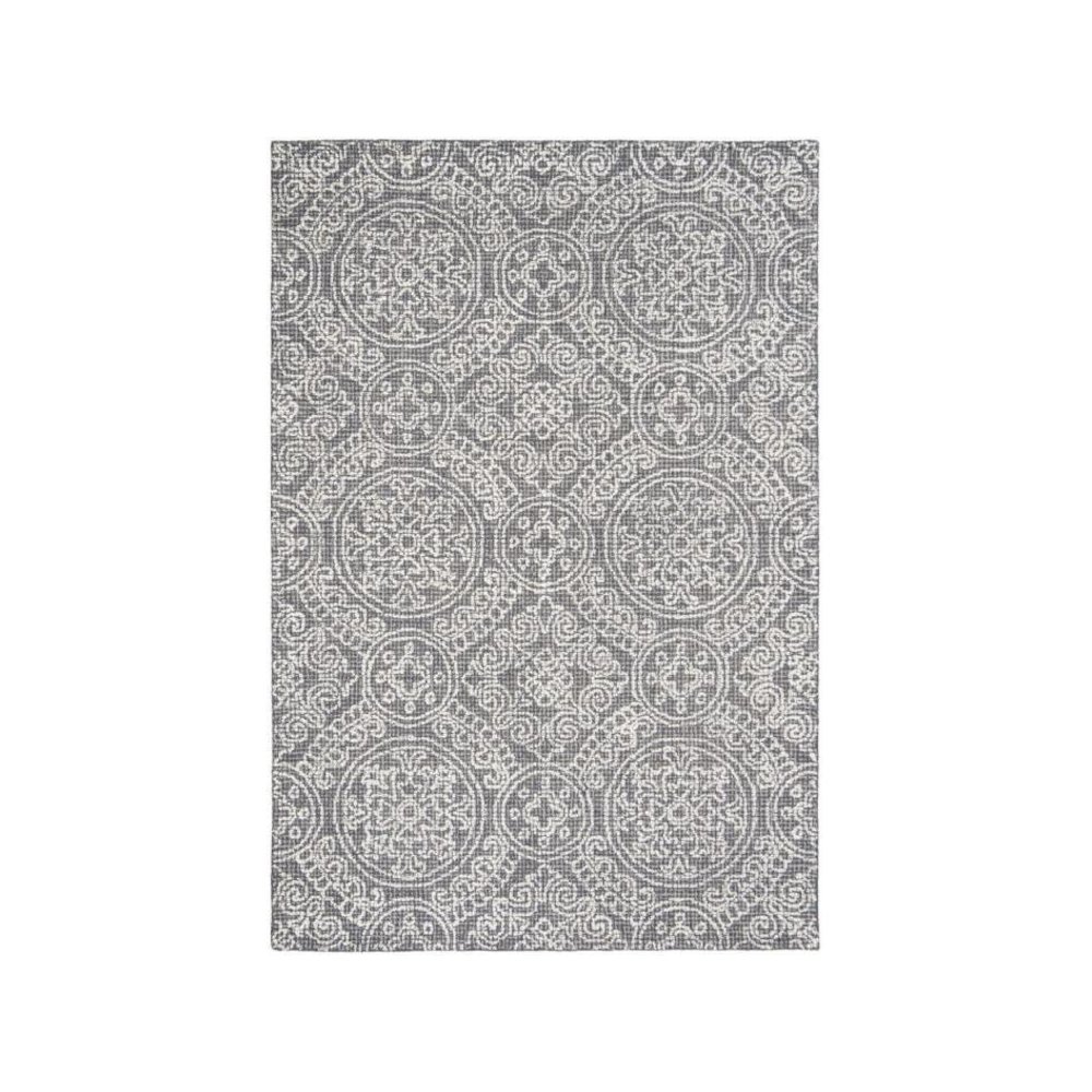 Abstract, GREY / IVORY, 6' X 6' Square, Area Rug, ABT522A-6SQ. Picture 1